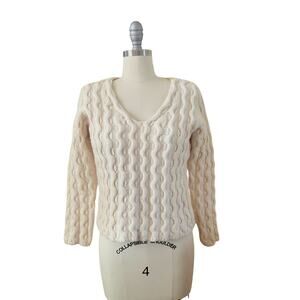 Paul James 100% Wool Cable Knit Sweater